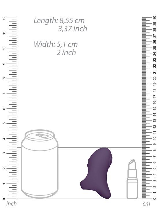 Vive Hana - Paarse Vinger Vibrator - Met Ribbels - Oplaadbaar