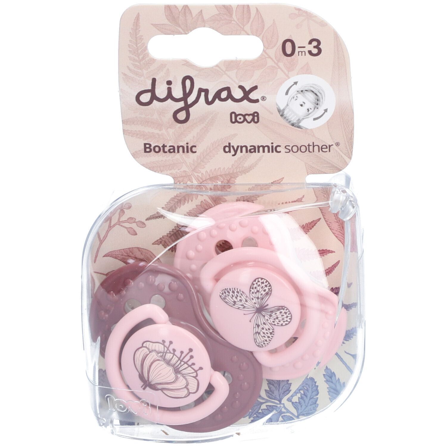 Difrax Fopspeen Dynamic Botanic 0-3m 2 St Speen