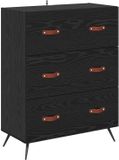 vidaXL Ladekast Zwarte Eik 69,5 x 34 x 90 cm Geconstrueerd hout
