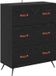 vidaXL Ladekast Zwarte Eik 69,5 x 34 x 90 cm Geconstrueerd hout