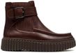 Clarks Chaussures Torhill Buckle Booties Cuir Marron Foncé EU 38 Femme