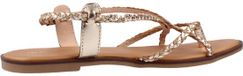Les tropeziennes par M. Belarbi Dresco Halfonzo leren sandalen Goud Dames Maat 38
