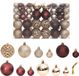 vidaXL Kerstballen 100 st 3/4/6 cm champagnekleurig en bruin
