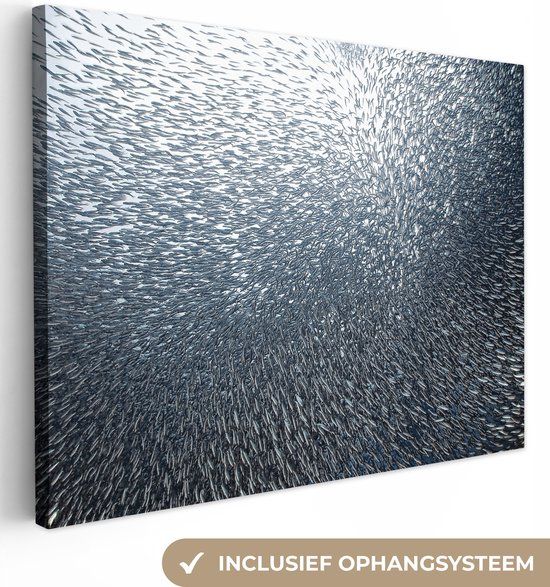 OneMillionCanvasses Canvas Schilderij - Oceaan - Water - Natuur - 80x60 cm