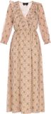 faina Jurk 'Fashion Look' beige / camel / olijfgroen / rosa