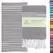 WETCAT Turkse badhanddoeken extra grote 38 x 71 100% katoen sneldrogende strandhanddoek oversized zandvrije lichte reishanddoek voor volwassenen strandaccessoires geschenken - donkergrijs