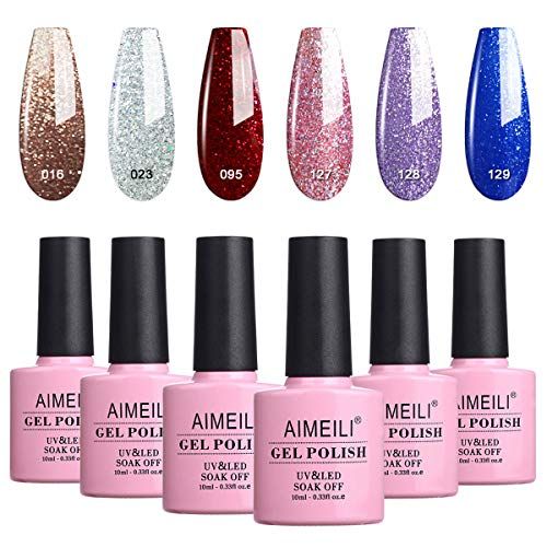 AIMEILI UV Gel Nagellak Set Gellak uv Kleur Gelnagel Gel Set Soak Off Gel Polish Van 6 X 10 ml - Gift Kit 29