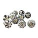 Ajuny Vintage Black and White Hand-Painted Ceramic Pumpkin and Round Cabinet Drawer Knobs Set of 20