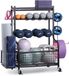 VEVOR Casier de rangement pour tapis de yoga - Noir - Acier - 4 étagères - 103 cm de large