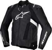 Alpinestars Missile V3 Motorfiets leren jas - Zwart/wit - Maat 60