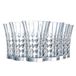 Cristal d'Arques Parijs collectie Lady Diamond, 6 bekers, hoge vorm, 360 ml, glanzend, transparant en hoge weerstand, gemaakt in Frankrijk, versterkte verpakking, geschikt voor online winkelen