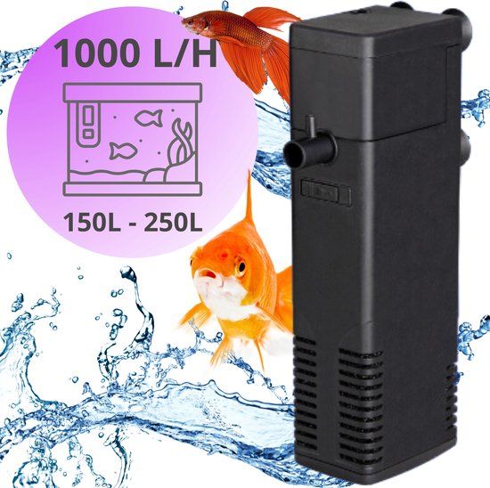 Aquariumfilter 1000L/H - Filterpomp voor Aquaria van 150-250L
