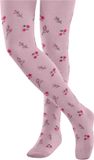 FALKE Little Flowers dun gedessineerd katoen panty kinderen roze - maat 98-104