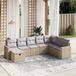 Maison Exclusive - Ensemble de meubles de jardin 8 pièces avec canapé et coussins, beige, en polyrotin
