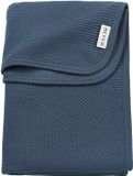 Meyco Baby Couverture de lit Jacquard - Flanelle - Indigo - 100x150cm - 1.0 TOG