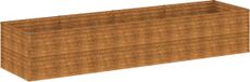 vidaXL Verhoogde plantenbak, 386x100x69 cm, cortenstaal