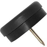 Adsamm PGR-N-BL-30-32 Kunststof Glijders met Buffer en Spijker, Zwart, Ø 30 mm