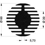 Fischer Elektronik 10021589 SK 578 50 SA Dissipateur thermique LED 1,45 K/W (Ø x h) 60 mm x 50 mm