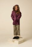 Sissy-Boy Manteau de pluie rouge foncé avec doublure teddy léopard