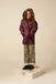 Sissy-Boy Manteau de pluie rouge foncé avec doublure teddy léopard