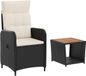 vidaXL Loungeset 2-zits Polyrattan Zwart en Crèmewit