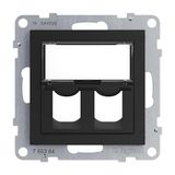 LEGRAND, SEANO 2-voudige Systimax-adapter voor het vastklikken van Systimax gegevensdozen, kleur: zwart gelakt, 765364