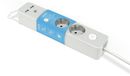 Garza Power stekkerdoos, 3 stopcontacten + 2 USB, met schakelaar, plat stopcontact, meervoudige stekker, 1,4 m, kinderbeveiliging, grijs, designserie