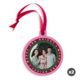 Aluminium hanger bedrukken - Kerstbal - 2 stuks