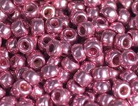 Japanse rocaillekralen, verzinkt, roze, 2,2 mm, 11/0, 100 g