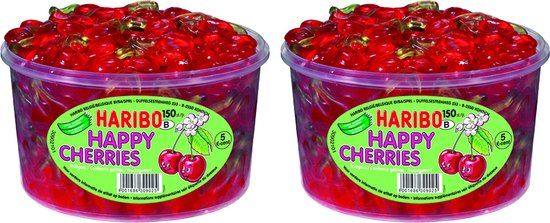 Haribo Kersen Snoep - 2 x 1200g (300 stuks)