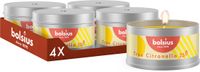Bolsius Bougie parfumée Citronella en boîte - 4 pièces - 22 heures de combustion