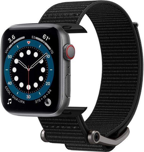 Spigen Durapro Flex Bandje - Zwart - Apple Watch 42/44/45mm/Ultra