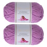 Utopia Crafts Cuddle Super Chunky Chenille Soft Yarn for Knitting and Crochet 2x 100g (Lavender)