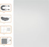 Nobo whiteboard 45x60cm, magnetisch, frameloos, modulair