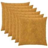 vidaXL Kussensloop - 6 stuks - HEERLEN - Geel - 70 x 70 cm - Microfiber Fleece