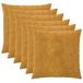 vidaXL Kussensloop - 6 stuks - HEERLEN - Geel - 70 x 70 cm - Microfiber Fleece