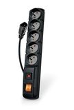 acar F5 IEC 5-voudige stekkerdoos met overspanningsbeveiliging en 3 m kabel