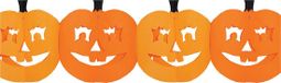 Merkloos / Sans marque Fest-Dekor Gmbh 2x stuks halloween feestslinger pompoenen 3 meter - Brandvertragend papier