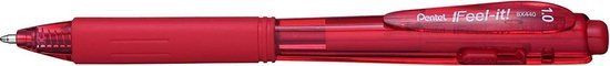 Pentel Feel-it! WOW! Rood Intrekbare balpen met klembevestiging 12 stuk(s)