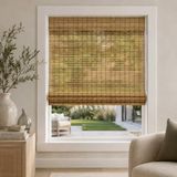 CHICOLOGY Bamboe Romeinse tinten - Favoriete milieuvriendelijke lichtfilterjaloezieën voor ramen, premium kwaliteit, ideaal voor thuis en terras, eekhoornbruin, 63 x 163 cm H