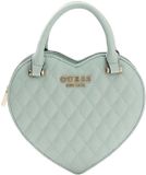 GUESS Atabey Heart Bag Light Sage mintgroen Handtas Schoudertas