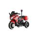 Vélo électrique enfant, 6V, avec batterie 4Ah, musique, lumière, gyrophares, rouge