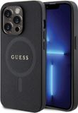 Guess Saffiano Back Case for iPhone 14 Pro Max - Black