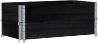 vidaXL Plantenbak 100x50 cm massief grenenhout zwart