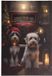 Lumineo Kerst canvas honden LED 38x58cm