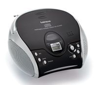 Lenco SCD-24 Draagbare Radio CD Speler - Zwart/Zilver