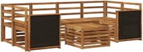 vidaXL Ensemble de canapé d'extérieur 7 pièces Bois d'acacia massif naturel