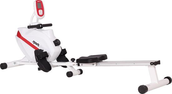 SportPlus SP-MR-008 Roeimachine - Magnetisch - Opvouwbaar - Wit/Rood