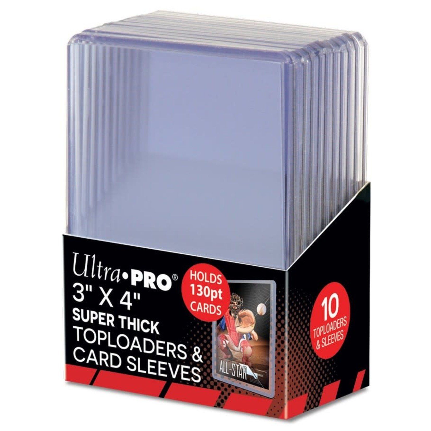 Toploader - Regular 3"x4" Super Thick 130PT (10 stuks)