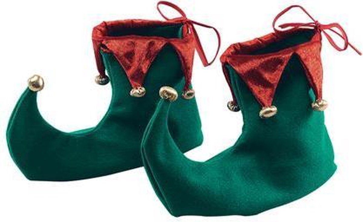 Kerst elf schoenen van stof - Multi - Kunststof - 8718758508861